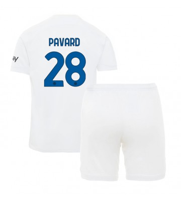 Inter Milan Benjamin Pavard #28 Replika Babytøj Udebanesæt Børn 2023-24 Kortærmet (+ Korte bukser)
